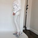 Lulus Feather Hem White Jeans Photo 7