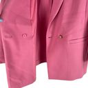 Talbots  Double Knit Long Blazer Jacket Double Breasted Pink Size 14W Photo 6