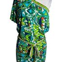 Trina Turk  Womens Medium Bali Hai One Shoulder Dress Short Swim Coverup XS Photo 0