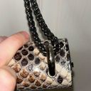Vera Pelle Marina Galanti  Snake Print Leather Metal Chain Crossbody Bag Italy Photo 3