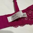 gilligan and o'malley Gilligan & O’Malley Balconette Bra Floral Lace Underwire  36C Magenta Shade Photo 9