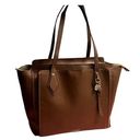 Nine West  Chelsea Three Compartment Tote Brown Cognac Handbag Photo 0