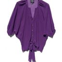 Romeo + Juliet Couture GOSSIP GIRL X  Women’s Purple tie front top size small Photo 0