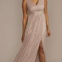 Oleg Cassini  Glitter Knit Tank A-Line Formal Bridesmaid Mother Of The Bride Gown Photo 0