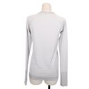 Lululemon  Rest Less Pullover Diagonal Rib Silver Drop / White Sz 6 Photo 3