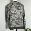 Splendid  women's gray green camo long sleeve pullover crew neck top small Photo 2