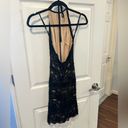 Bebe  Black lace mini halter top dress size S Photo 3