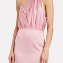 Michelle Mason  One Shoulder Pleated Mini Dress Photo 0