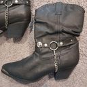 Dingo  Olivia Leather Western Black Boots Shoes Mid Calf Heels Women’s 10 W, NEW Photo 2