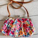 American Eagle  kiss clasp floral flowers and bow crossbody bag purse Photo 3