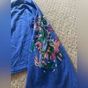 ASOS Blue Embroidered Dragon Print Crop Wide Arm Sweatshirt Size6 Bin 284 Photo 3