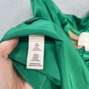 Cinq à Sept Cinq a Sept One Shoulder Top Womens Large Green Silk Maeve Ruffle Twist Front Photo 6