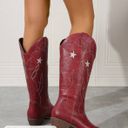 SheIn Red Cowboy Boots  Photo 2