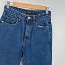 Nasty Gal  Blue High Waisted Raw Hem Side Slit Denim Jeans Womens Size 4 Photo 4