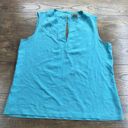 Kate Spade  New York Live Colorfully‎ Teal Blue Silk Womens 10 Sleeveless Top  ** Photo 0