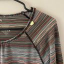 Sweaty Betty Gray Black Striped Color Accent Athletic Long Sleeve Top size L Photo 4