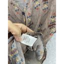 Kirra  Women's Blouse Tie Front Brown Taupe Tribal Sheer Size Large Photo 2