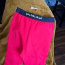 Balenciaga  Red Logo Waistband Leggings Photo 8