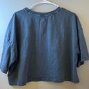 Blue Cropped Shirt Colsie Size M Photo 2