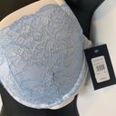 Frederick's of Hollywood  Baby Blue and Cream Lace Bra Photo 2