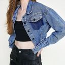 Vintage Blue J.ING  Light Weight Crop Denim Jacket Photo 8