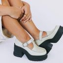 Free People  Mayla Platform Mary Janes White Size 6.5 Goth Punk Preppy Y2k Chunky Photo 0