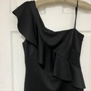 Jessica Howard Ruffle Cap Sleeve One Shoulder Scuba Mermaid Gown Photo 9