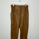 Madewell Vegan Leather Pull-On Paperbag Pants in Camel Photo 1