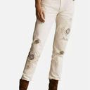 Polo NWT  Ralph Lauren Avery Boyfriend Jean In Beaded Ivory Size 24 Photo 1