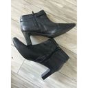 Ralph Lauren Lauren  Boots 8 Black Nara Ankle Booties Heeled Leather Office Twee Photo 6