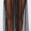 rave Festival multi slit black maxi skirt Photo 2