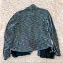 Lovers + Friends  Marled Open Drape Cardigan in Black and White Photo 3