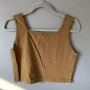 Los Angeles Apparel Brown/green Cropped Tank Photo 2