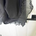 The Loft  Size 14 Pleated A-Line Midi Skirt Black White Polka Dot Photo 3