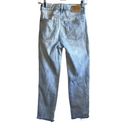 LOGG L.O.G.G. Women's Light Wash Mid Rise Heavily Distressed Jeans Button Fly Size 2 Photo 7