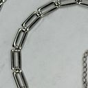 The Bar Skinny Silver Tone Metal Chain Link Belt Size Large L XL Photo 8