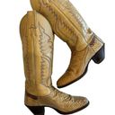 Justin Boots Justin Snakeskin Cowboy Boots Womens 5 1/2B Tall Vintage Leather L4661 USA Photo 12