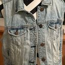 American Eagle  cropped denim vest; size XL Photo 0