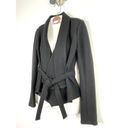 Theory  Women's Daisy B Comfort Wool Blend Jacket Black Size P (XS) Tie Waist Photo 3