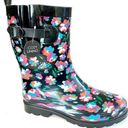 Capelli New York  Women Mid-Calf Rubber Rain Boots Lined Cozy Floral Flowers 9 Photo 0