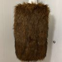 Poof ! Faux Fur Vest Brown M Photo 4