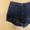 ZARA  Black High Rise Distressed Denim Shorts Size 6 Photo 4