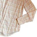 Rails  Women’s Sz M Peach Powder Pink Plaid Button Front Hunter Shirt Photo 9