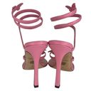 Blumarine Butterfly Spiral Heeled Sandals in Bubblegum Pink Size 9 Photo 12