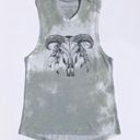 Fifth Sun Womens  Cow Skull Sleeveless Dye Dipped Top - Sz XS Photo 1