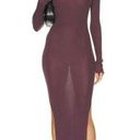 Amethyst RICK OWENS Ribbed Long Sleeve Dress in  Large Womens Maxi Knit Bodycon Photo 0