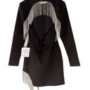 Elliatt NWT  Nebulous Mini Dress, Long Sleeve Crystal Fringe Size Medium Photo 12