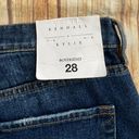 Kendall + Kylie  Women Embroidered Distressed Cropped Boyfriend Blue Jeans Sz 28 Photo 7