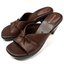 St. John’s Bay St. John's Bay | Brown Open Toe Leather Mid Bow Heels 9 Photo 0