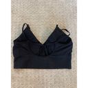 Danskin NWOT -  Black V-Neck Criss Cross Back Padded Bralette Large Photo 1